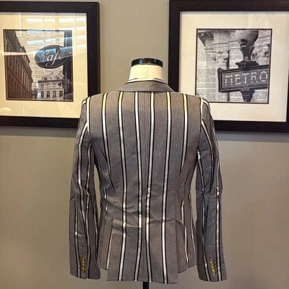 Smythe Striped Gray Women's Blazer - Picture 2 of 2